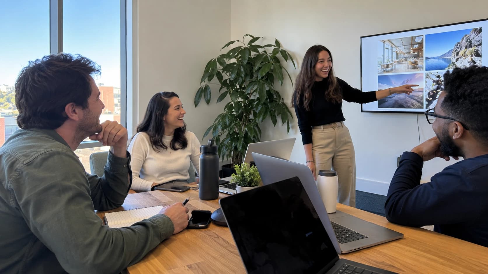 Team coordinating a phased project