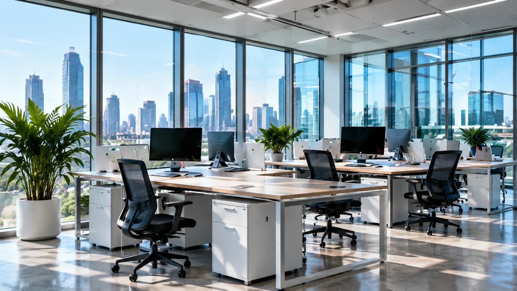 Corporate office team meeting